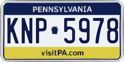 PA license plate KNP5978