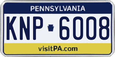PA license plate KNP6008