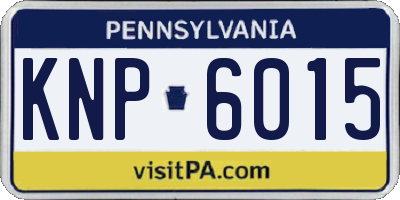 PA license plate KNP6015