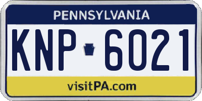 PA license plate KNP6021