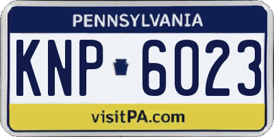 PA license plate KNP6023