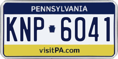 PA license plate KNP6041
