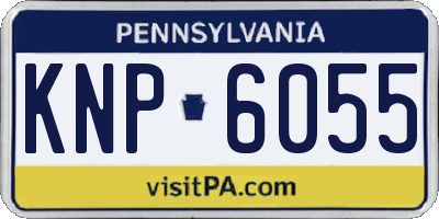 PA license plate KNP6055