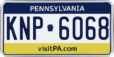 PA license plate KNP6068