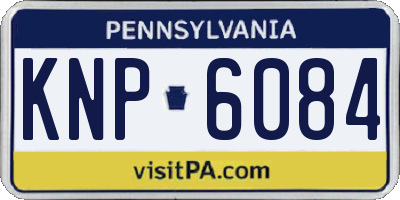 PA license plate KNP6084