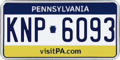 PA license plate KNP6093