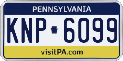 PA license plate KNP6099