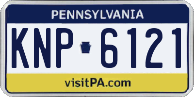 PA license plate KNP6121