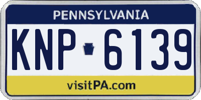 PA license plate KNP6139