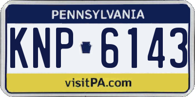 PA license plate KNP6143