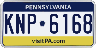 PA license plate KNP6168