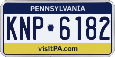 PA license plate KNP6182