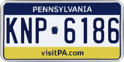 PA license plate KNP6186