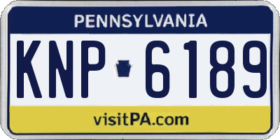 PA license plate KNP6189