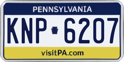PA license plate KNP6207