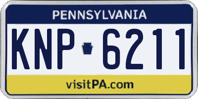 PA license plate KNP6211
