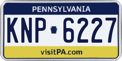 PA license plate KNP6227