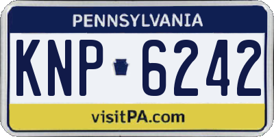 PA license plate KNP6242
