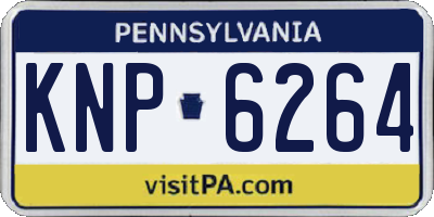 PA license plate KNP6264
