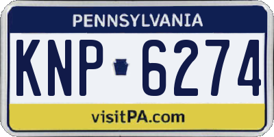 PA license plate KNP6274