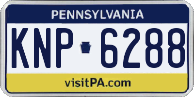 PA license plate KNP6288