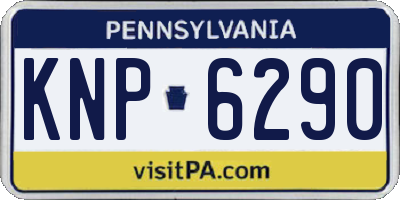 PA license plate KNP6290