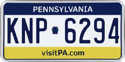PA license plate KNP6294