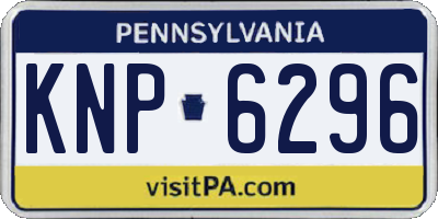 PA license plate KNP6296