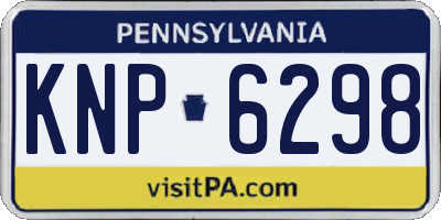PA license plate KNP6298