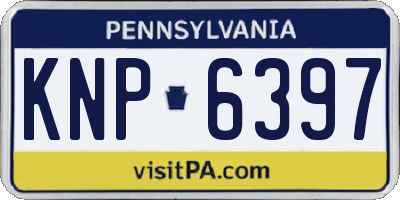 PA license plate KNP6397