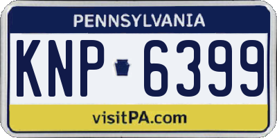 PA license plate KNP6399