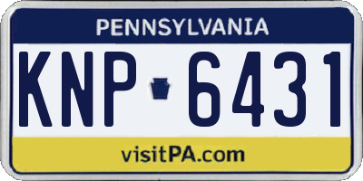 PA license plate KNP6431