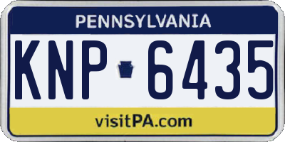 PA license plate KNP6435