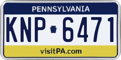 PA license plate KNP6471