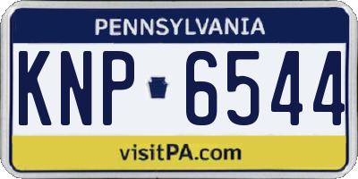 PA license plate KNP6544