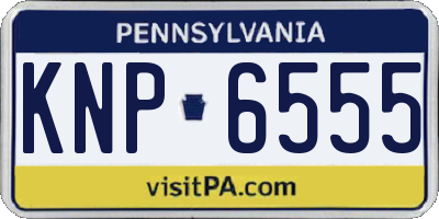 PA license plate KNP6555