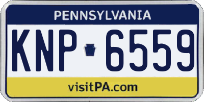 PA license plate KNP6559