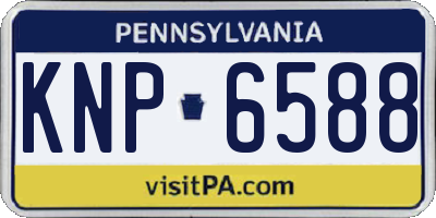 PA license plate KNP6588