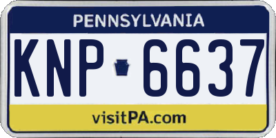 PA license plate KNP6637