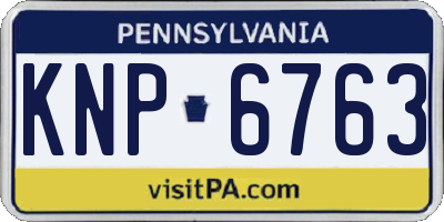 PA license plate KNP6763