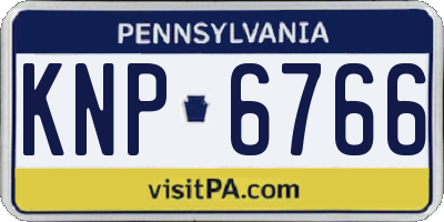 PA license plate KNP6766