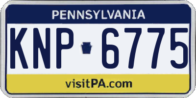PA license plate KNP6775