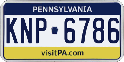 PA license plate KNP6786