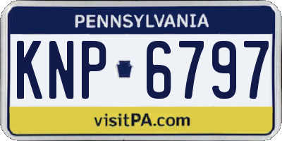 PA license plate KNP6797