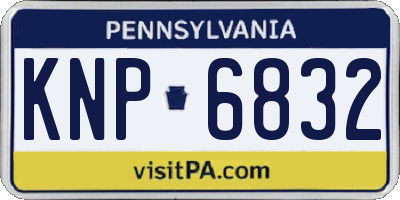PA license plate KNP6832