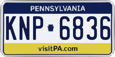 PA license plate KNP6836