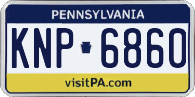 PA license plate KNP6860