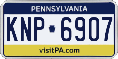 PA license plate KNP6907