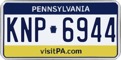 PA license plate KNP6944