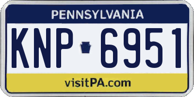 PA license plate KNP6951